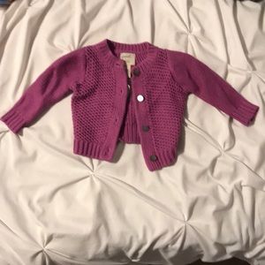 PEEK BABY GIRL KRISTINE CARDIGAN IN MAGENTA